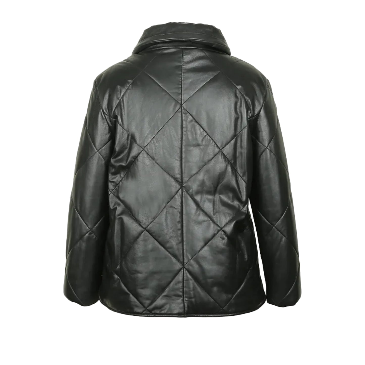 Jackora Women's Belted Leather Jacket – Black