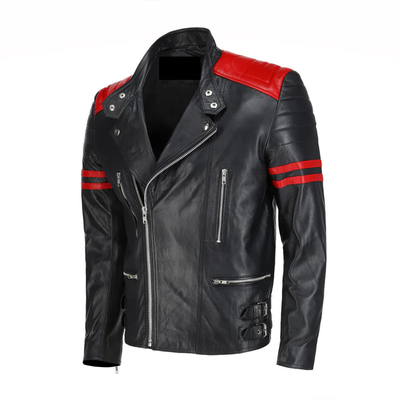 Jackora Men's Slim Fit Leather Jacket – Black