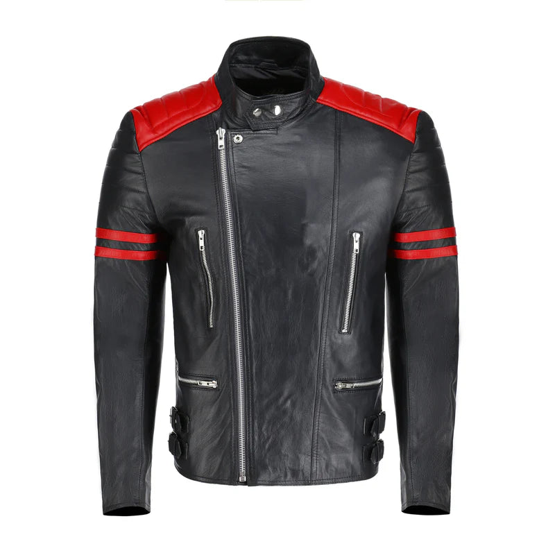 Jackora Men's Slim Fit Leather Jacket – Black